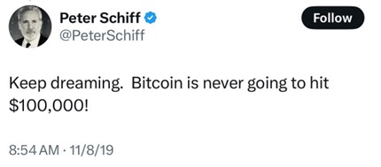 Tweet from @PeterSchiff