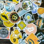 assorted stickers on the table