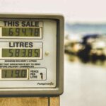 selective focus photography of fuel station