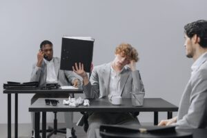 men sitting in the office