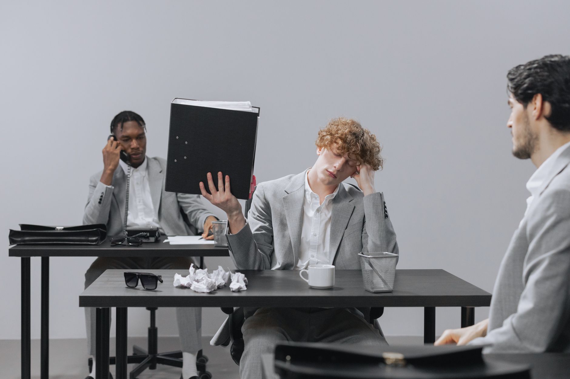 men sitting in the office