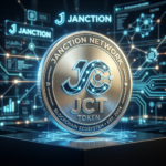 Digital Janction Network JCT token with blockchain network graphics