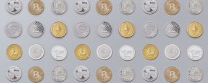 gold and silver cryptocurrency coins