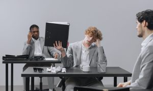 men sitting in the office